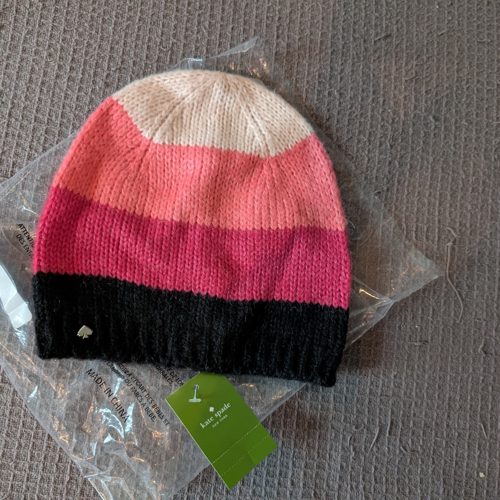 Nwt Kate Spade Colorblock Beanie 😍